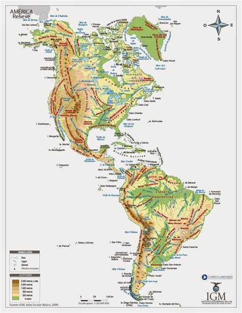 Geografia Fisica Da America Mapa De America Mapa Fisico Hidrografia Images