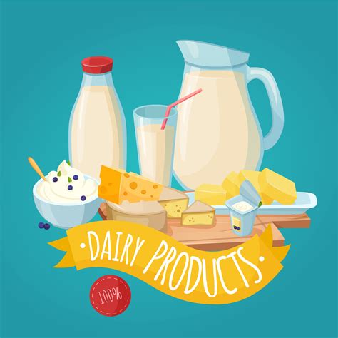 Dairy Products Poster 480726 Vector Art At Vecteezy