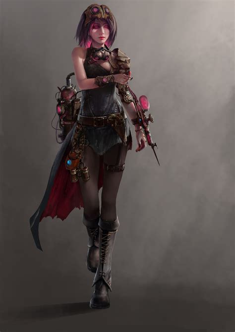 Artificer Engineer Magic Steampunk Characters Concept Art Characters