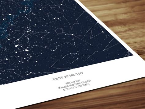 Custom Star Map Digital Star Chart Anniversary Gift Etsy