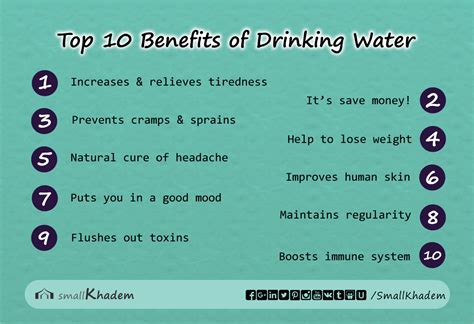 Small Khadem 6 Sunnah And Scientific Benefits Of Drinking Water