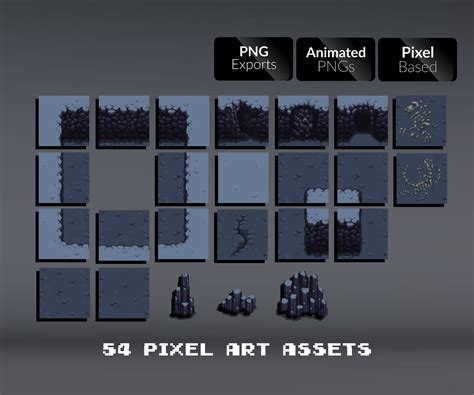 Pixel Art Cave Wall