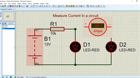Measure Current In A Circuit In Proteus Simulation Proteus Simulation