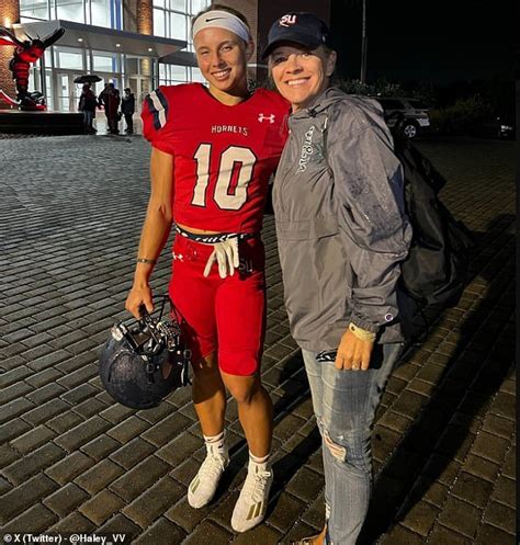 haley van voorhis becomes the first woman non kicker to ever play in a college football game as