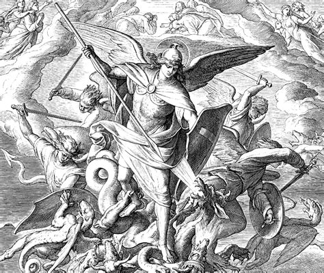 79 Revelation 12 V9 War In Heaven Michael And The Dragon Fight