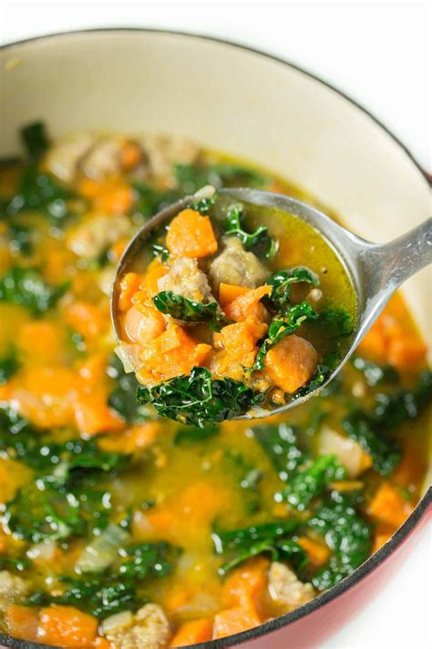 Sausage And Sweet Potato Soup With Kale Tastes Lovely