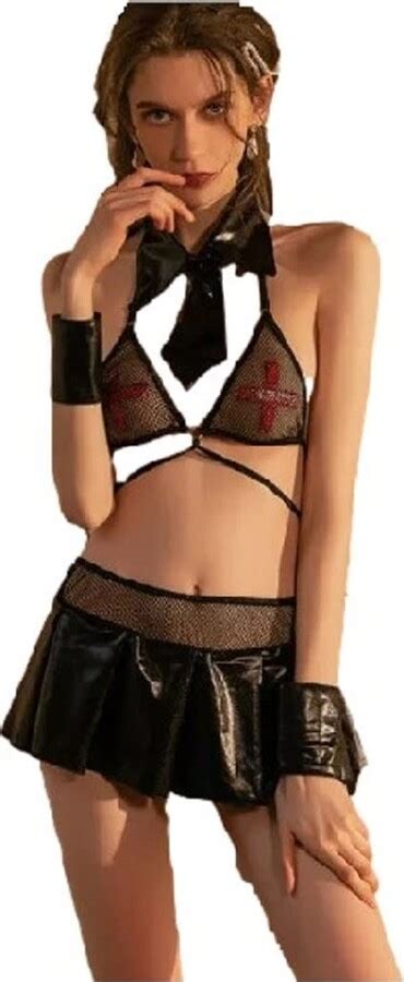 generic top totty sexy hella erotic saucy role play dominatrix lace insert leather sexy lingerie