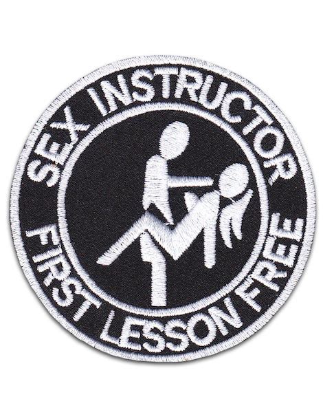 Aufnäher Sex Instructor First Lesson Free Wakapu Wear