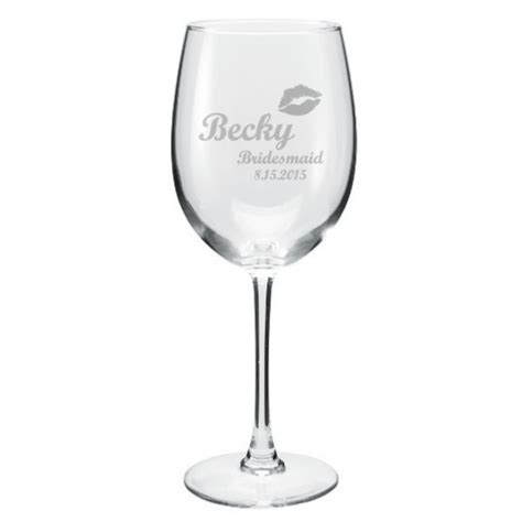 Personalized Bridesmaid Wine Glass Forallts