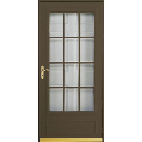 Shop Pella Cheyenne Brown Mid View Safety Wood Core Retractable Screen