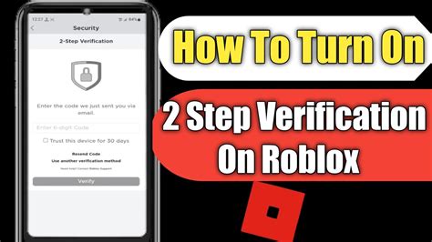 How To Turn On 2 Step Verification On Roblox 2022 Enable Two Step