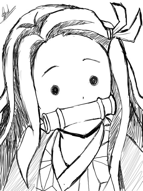 Easy Drawing Of Nezuko Demon Slayer Images And Photos Vrogue Co
