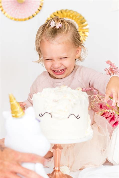 Unicorn Cake Smash Rose Gold Unicorn Birthday Ideas 2 Year Old Girl