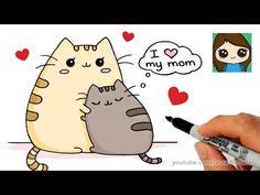Omg i did it but how idk you are so good how do you do it help me why are you so perfect you did it with sharpie hand it was a cute masterpiece and i did it with pencil and im a total failure! How to Draw Pusheen with Mom Easy | Mother's Day | Mom ...