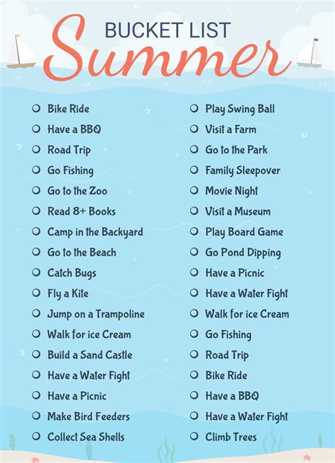 Summer 2022 Bucket List Ideas