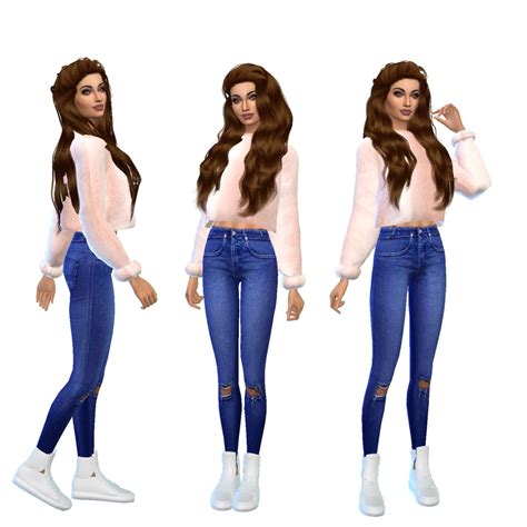 Simbly Happy Sims 4 Lookbook 5 Clothes Sweater Jeans Sims 4
