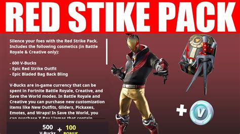 Red Strike Starter Pack Gameplay Fortnite Season X Youtube