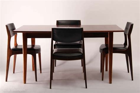 Dining Table And Its Four Chairs Scandinavian Design From