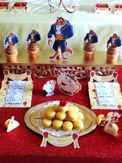 Karas Party Ideas Charming Beauty And The Beast 1st Birthday Party