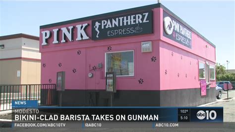 Bikini Clad Barista Takes On Gunman