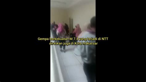 Kepanikan Pasien Rs Di Makassat Saat Gempa Youtube