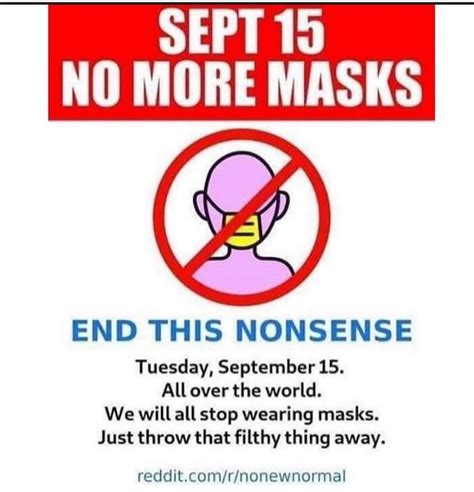 September 15th No More Masks Protest Rlibertarianmeme