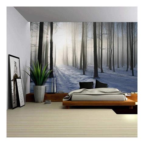 Wall26 A Blanket Of Snow In The Forest At Winter Time Wall Mural