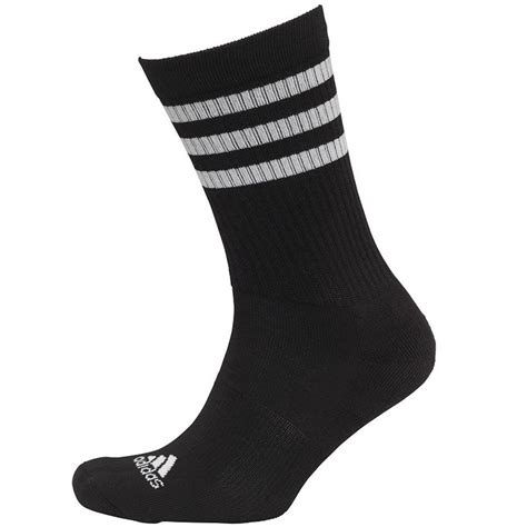 Buy Adidas 3 Stripe Cushioned Crew Socks Blackwhitewhite