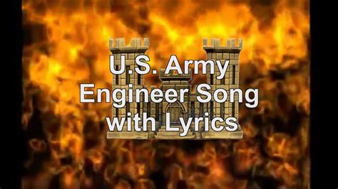 U S Army Engineer Song With Lyrics Youtube