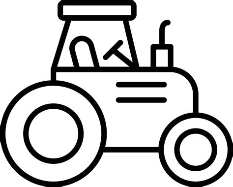 Tractor Outline Vector Art Icons And Graphics For Free Download