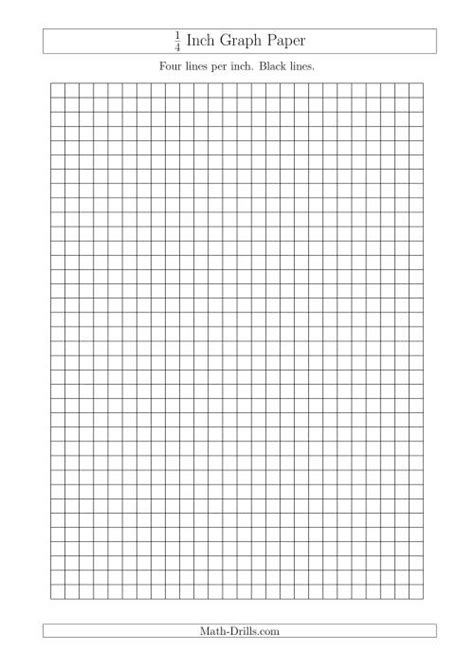 1 4 Inch Grid Paper Printable