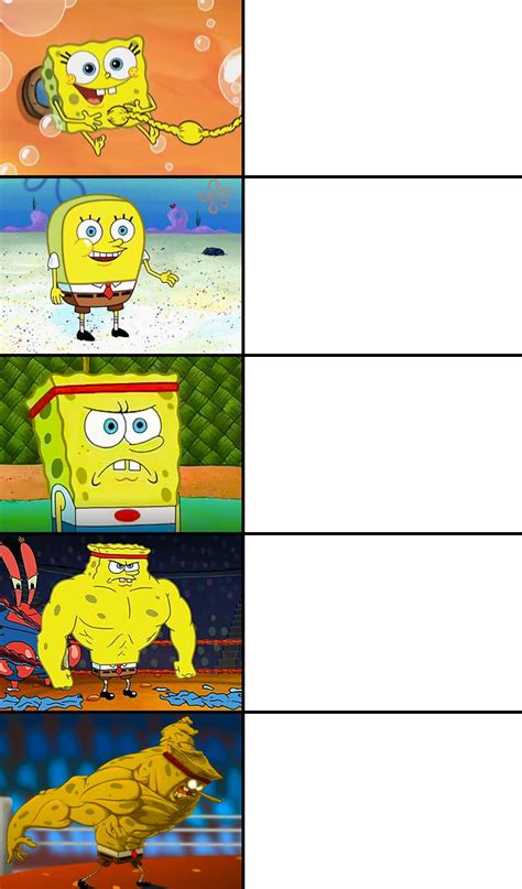 Spongebob Squarepants Gets Buff Meme Example And More Blank Templates