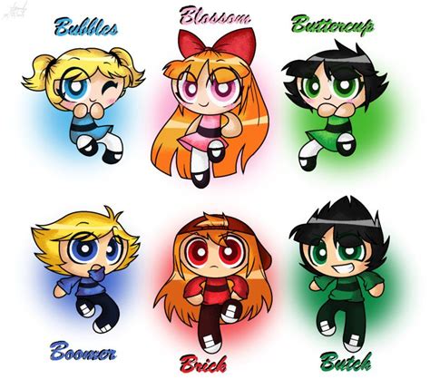 ppg and rrb by allyszarts cartoon network powerpuff girls powerpuff girls anime powerpuff