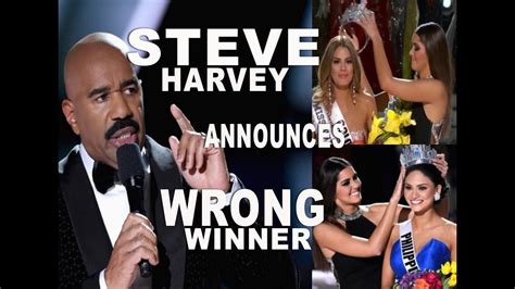 Steve Harvey Announces Wrong Winner At Miss Universe 2015 Pageant Youtube