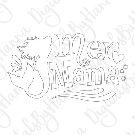 mermaid svg files for cricut mer mama funny mom mother mommy etsy