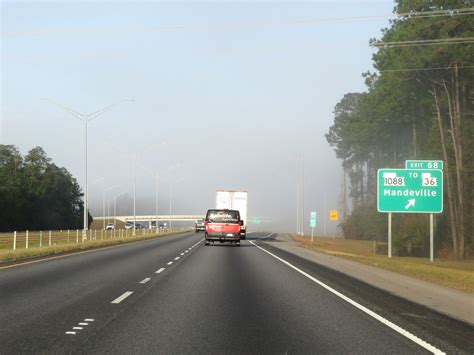 Louisiana Interstate 12 Westbound Cross Country Roads