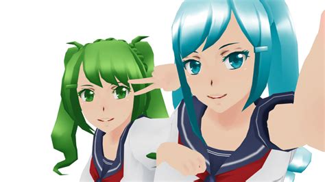 Saki And Koharu New Hairstyles By Derpy Pixels Yanderesimulator Pretty