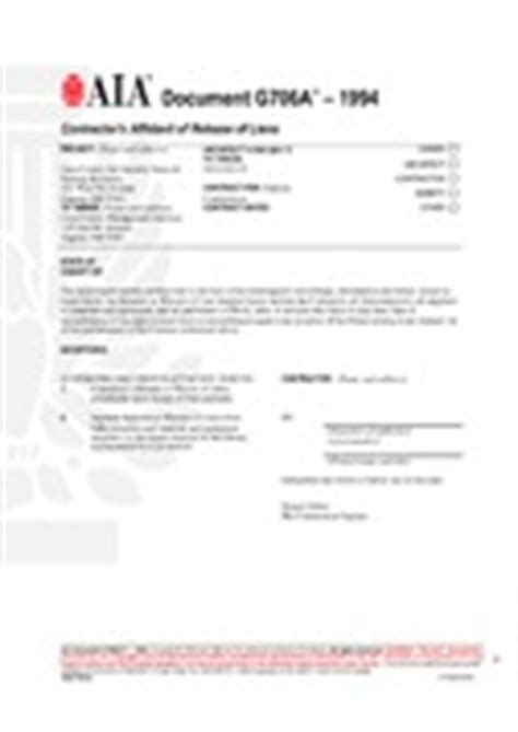 Appendix 50 aia document ga tm contractor s affidavit of release of liens project name and address sample affidavit of release of liens. Read G706A-1994 - Contractor's Affidavit of Release of Liens