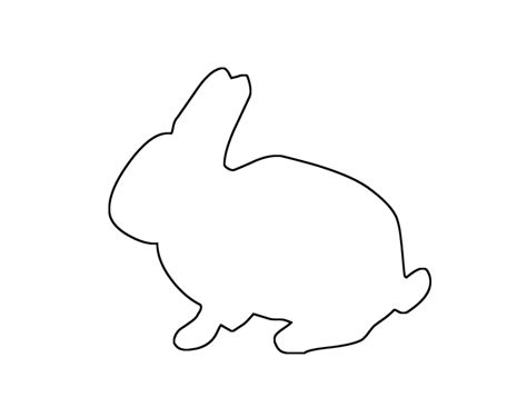 Bunny Outline Template