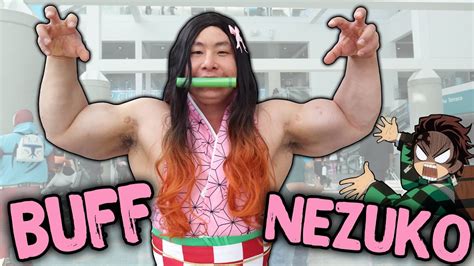 Buff Nezuko Runs Around La Comic Con 2023 Ft Bane Armstrong Youtube