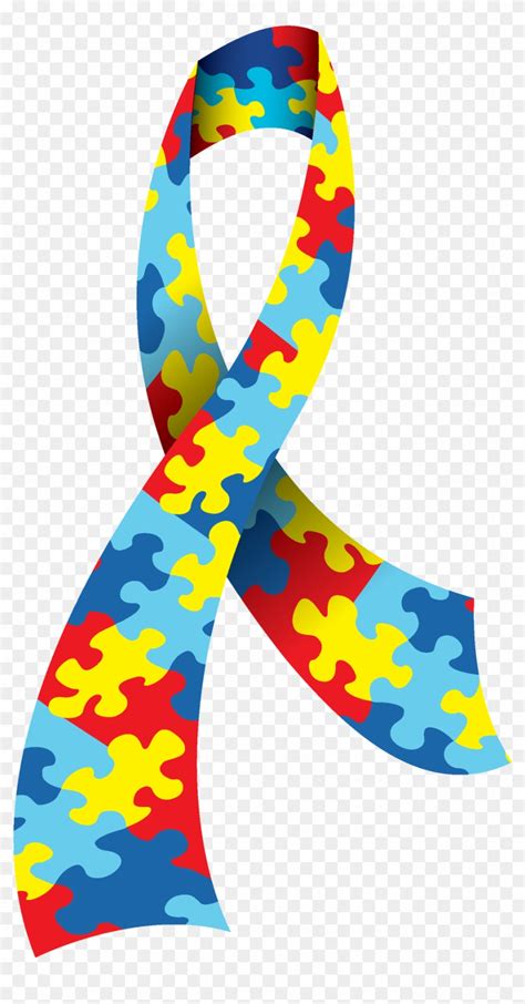 Autism Awareness Ribbon Vector Free Transparent Png Clipart Images