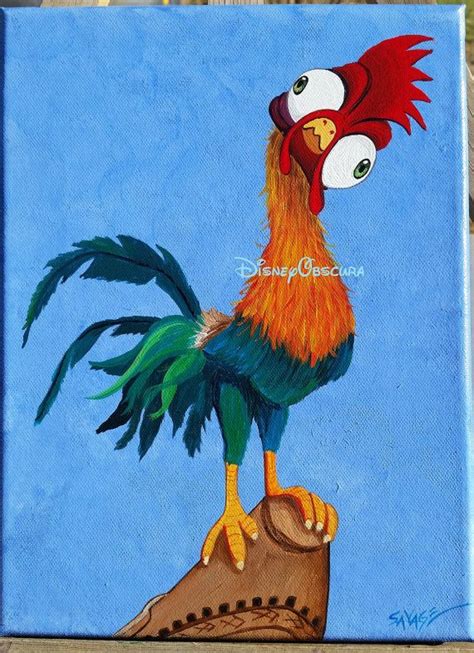Hei Hei The Rooster From Disneys Moana Custom Painted Disney Art