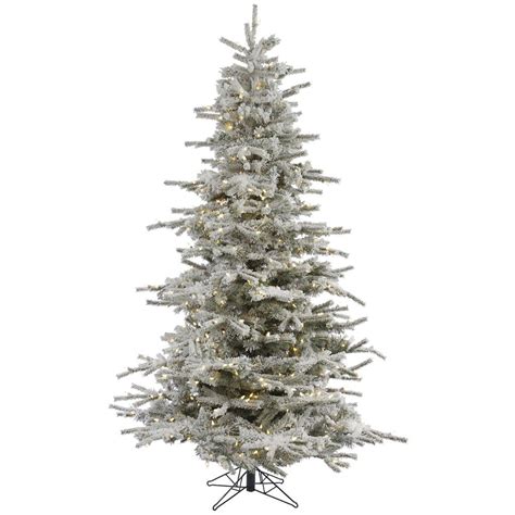 Vickerman 10 Flocked Sierra Fir Artificial Christmas Tree With 1450