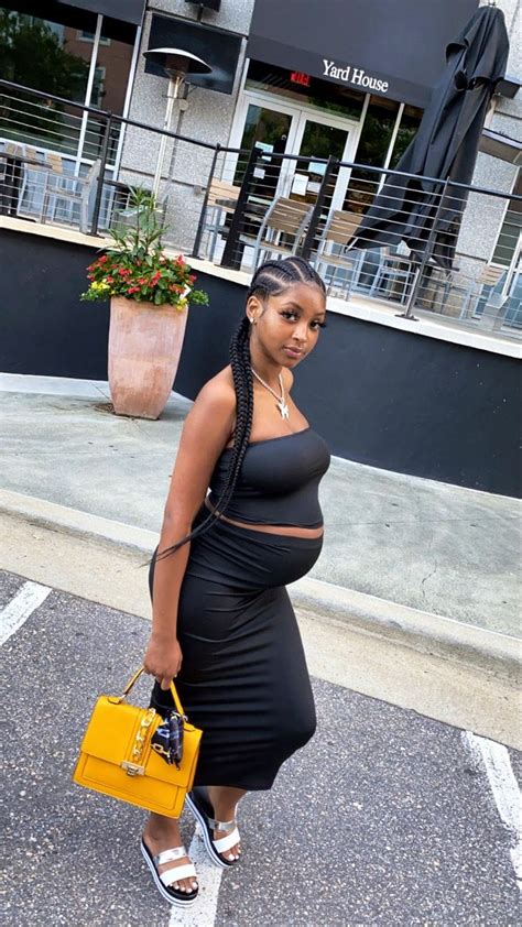 Pregnant Black Girl Cute Maternity Outfits Stylish