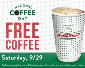 Free Coffee At Krispy Kreme Free Stuff