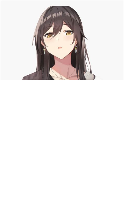 Anime Girl With Long Black Hair And Yellow Eyes