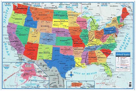 Usa United States Map Poster Size Wall Decoration Large
