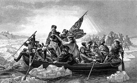 George Washington Crossing The River Delaware Stock Illustration
