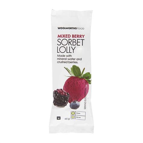 Mixed Berry Sorbet Lolly 65g Za