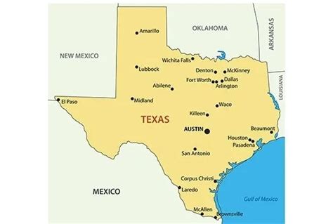Map Of Texas City Tx World Map